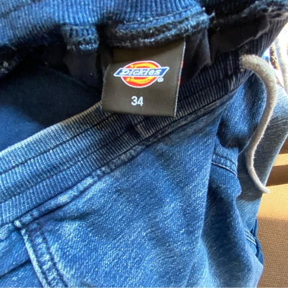 Dickies Stretch Denim Jogger Slim Bermuda Pull On Drawstring Shorts Size 34 Slim - Picture 7 of 12